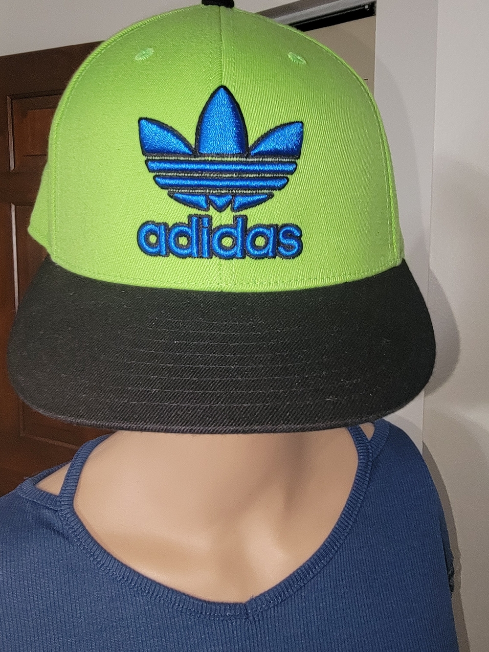 Adidas Mens Lime Green & Black Snapback Hat